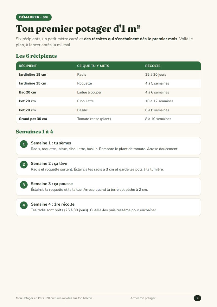 Page « Ton premier potager d’1 m² »